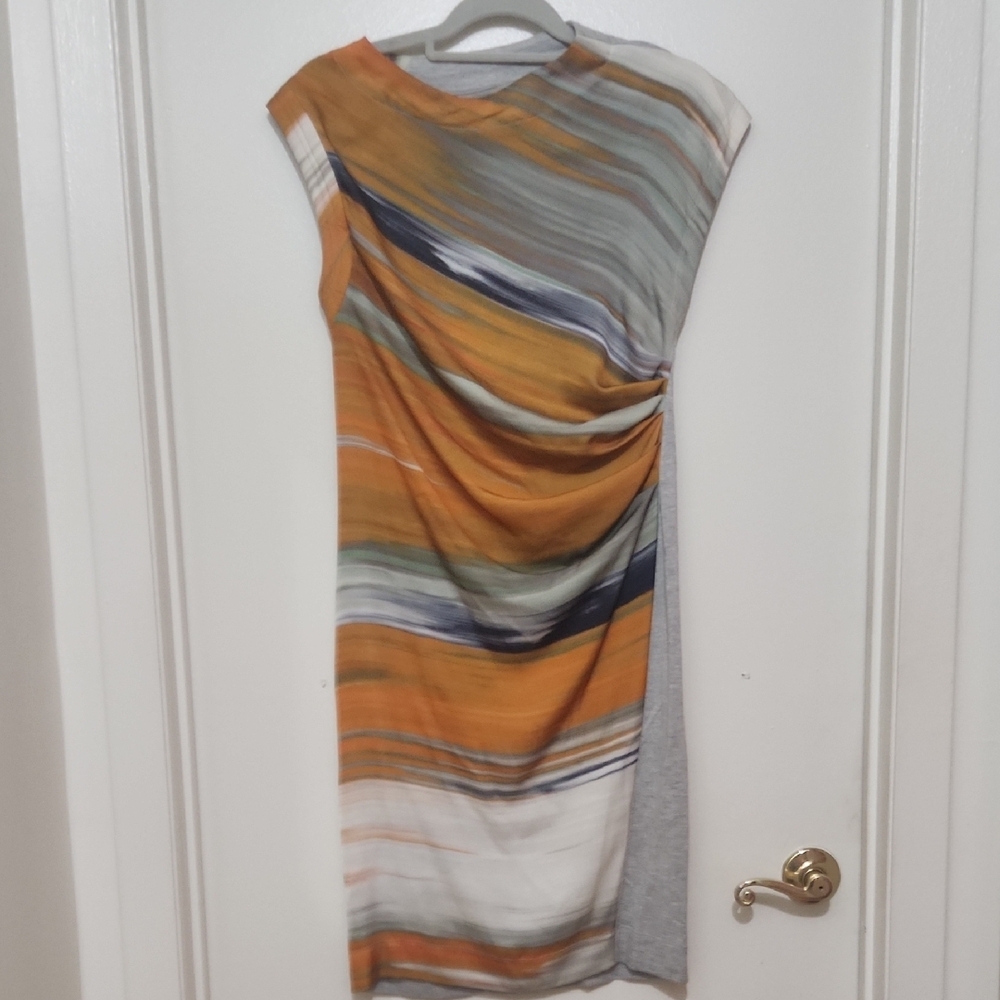 VPL Contrasting Fabrics Multicolor Women's Dress